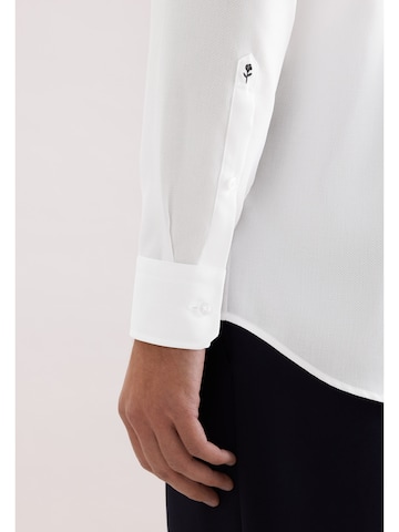 SEIDENSTICKER Regular Fit Hemd 'Schwarze Rose' in Weiß