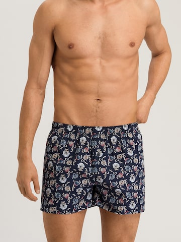 Hanro Boxershorts ' Fancy Woven ' in Blau: predná strana