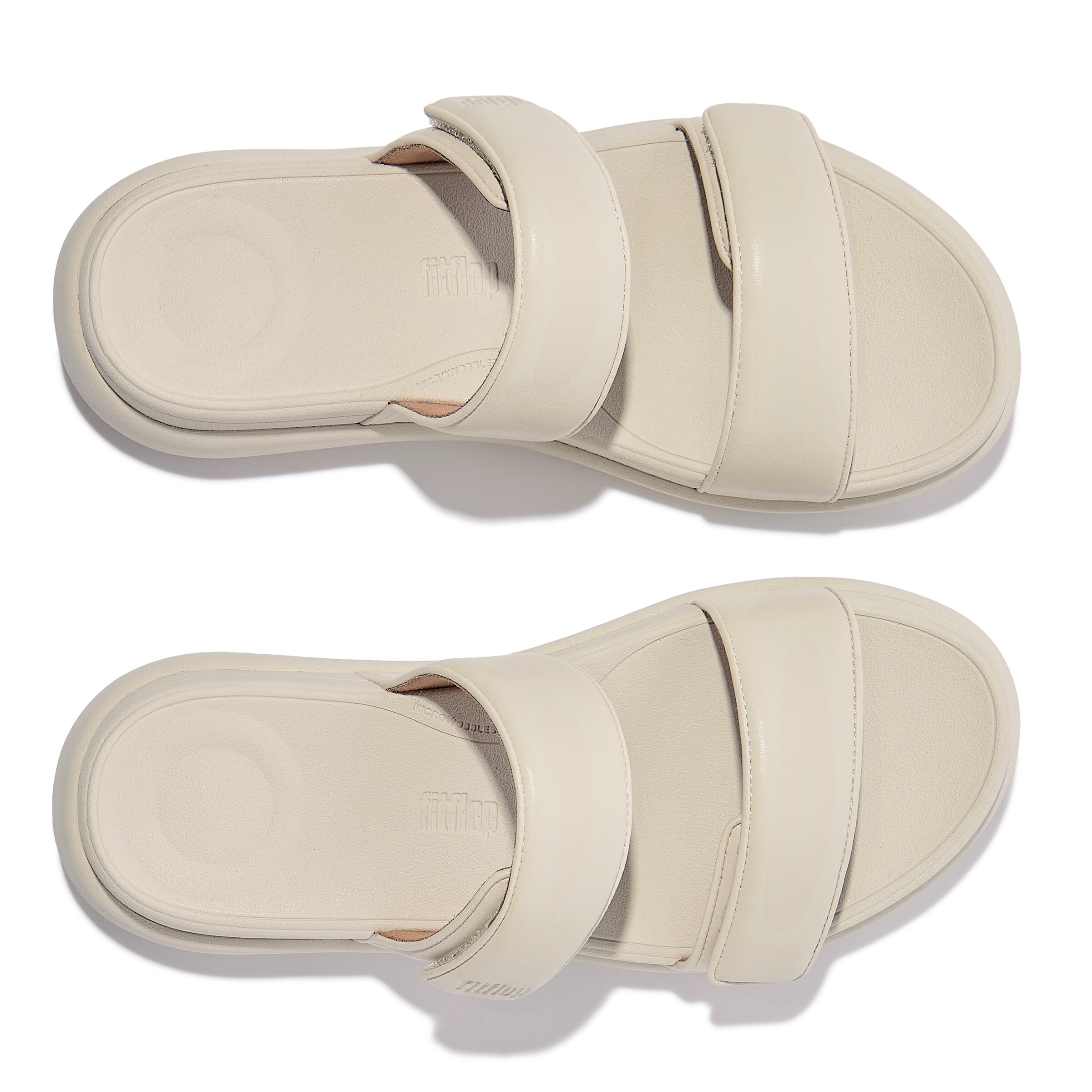 FitFlop Mules in Beige: front