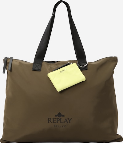 REPLAY Shopper torba u kaki / crna, Pregled proizvoda