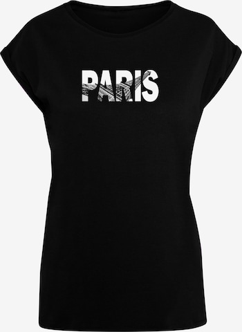 Merchcode T-Shirt 'Paris Eiffel Tower' in Schwarz: predná strana