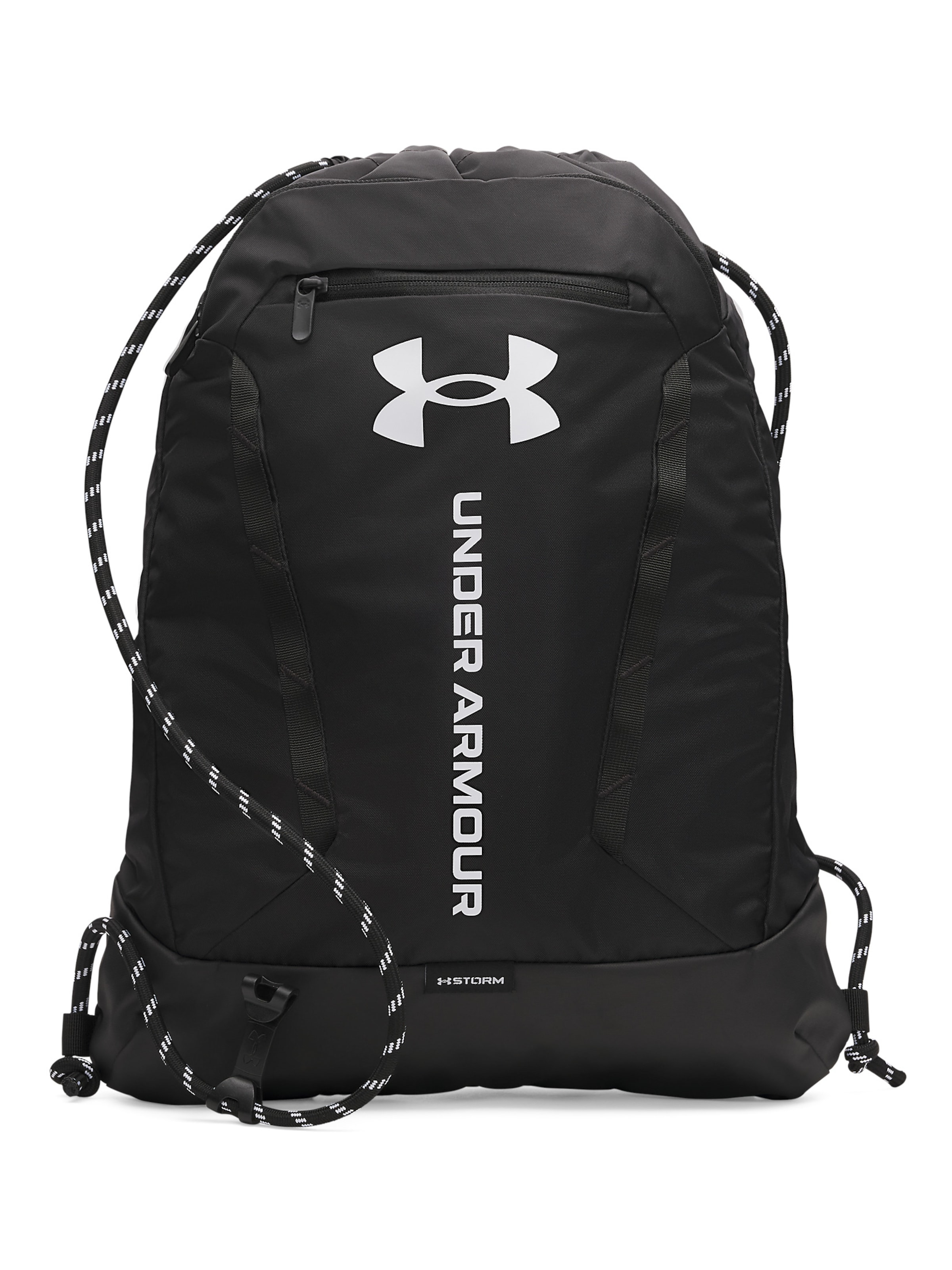 UNDER ARMOUR Sportturnbeutel 'Hustle' in Schwarz: Vorderseite