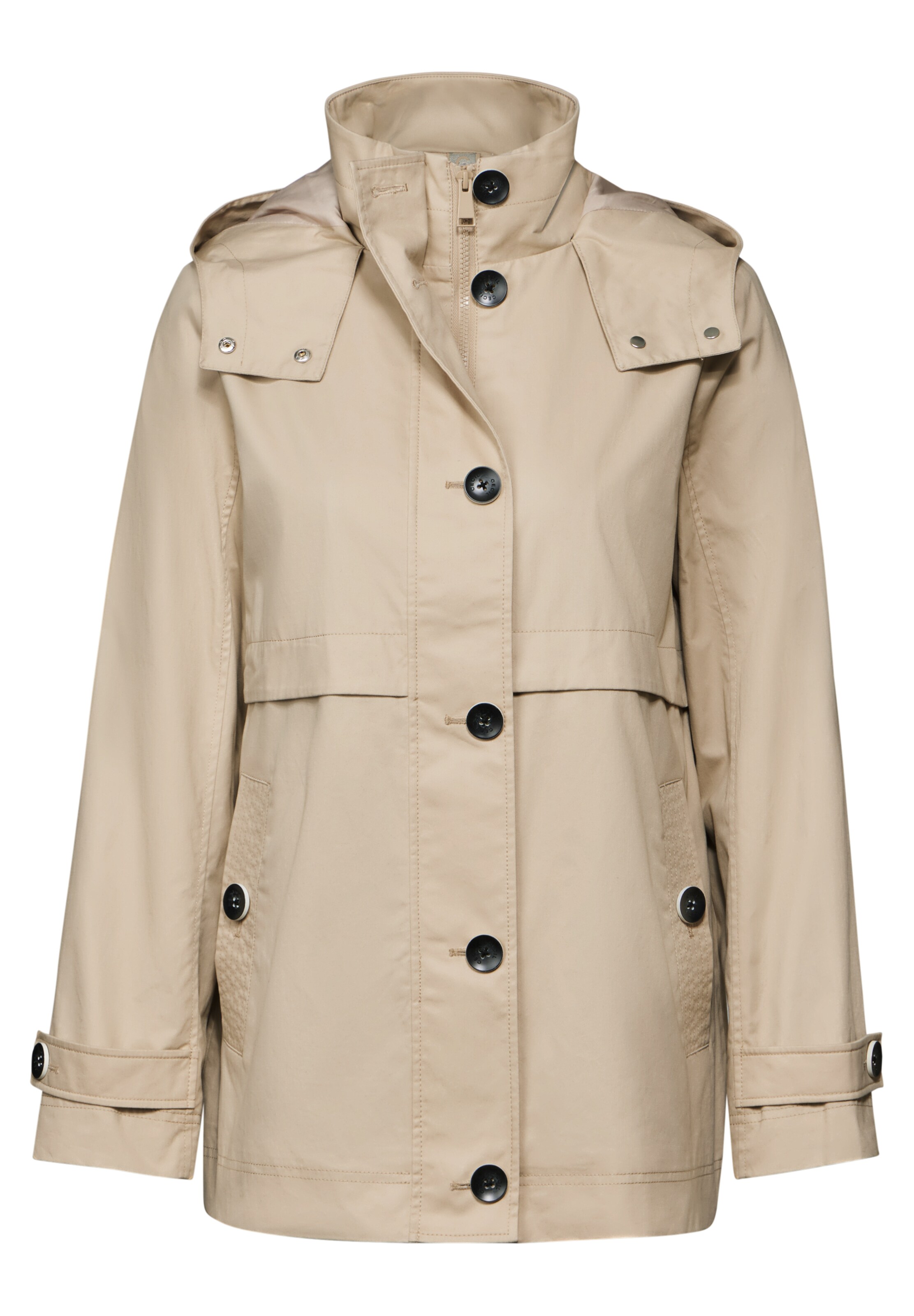 CECIL Midi Trench Jacke in Beige: Vorderseite