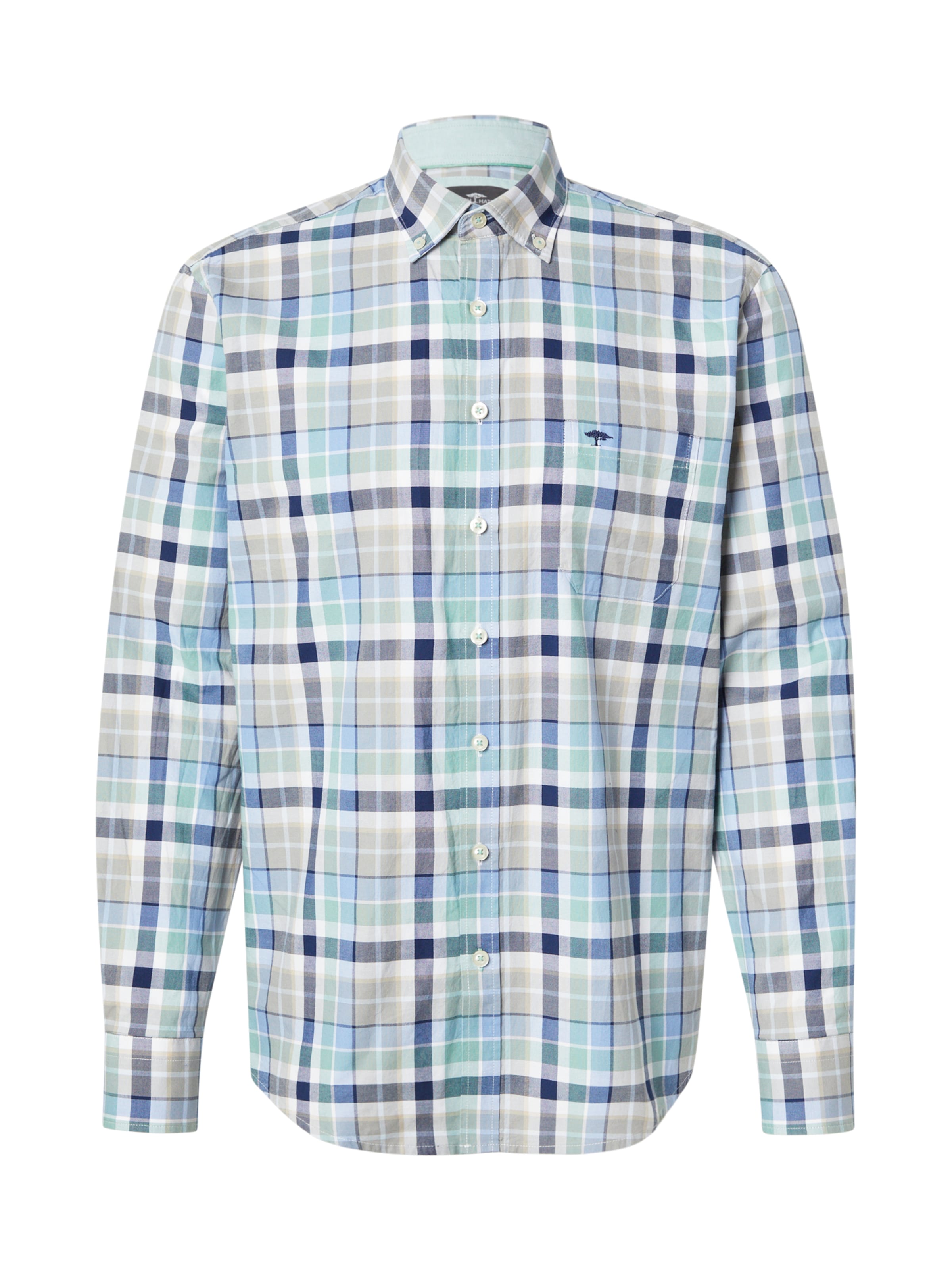 FYNCH-HATTON Skjorta i marinblå / ljusblå / mint / vit, Produktvy