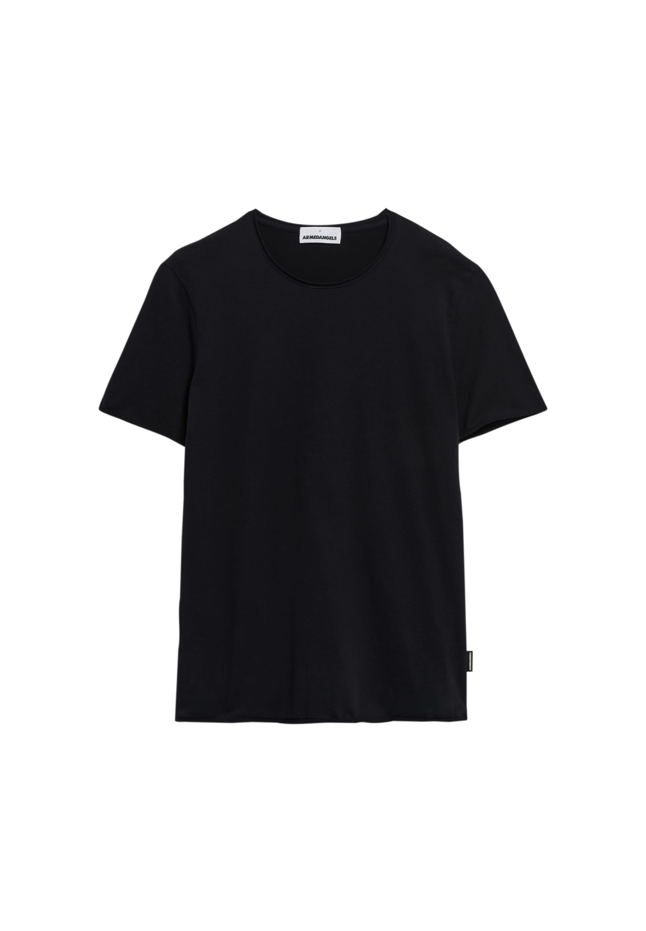 ARMEDANGELS T-Shirt ' JAAMES BRUSHED ' in Schwarz: Vorderseite