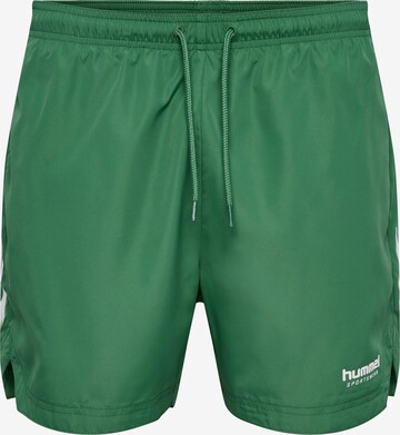 Hummel Board Shorts 'NED' in Green: front