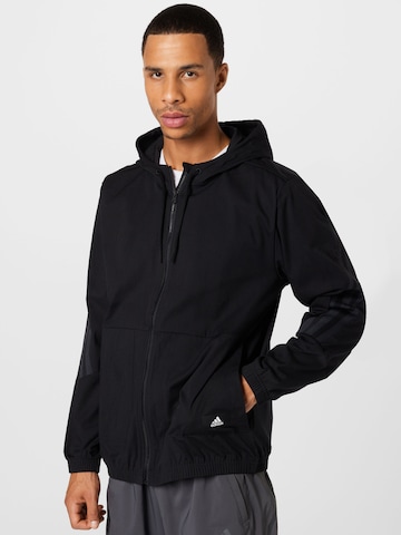 ADIDAS SPORTSWEAR Спортно яке в черно: отпред