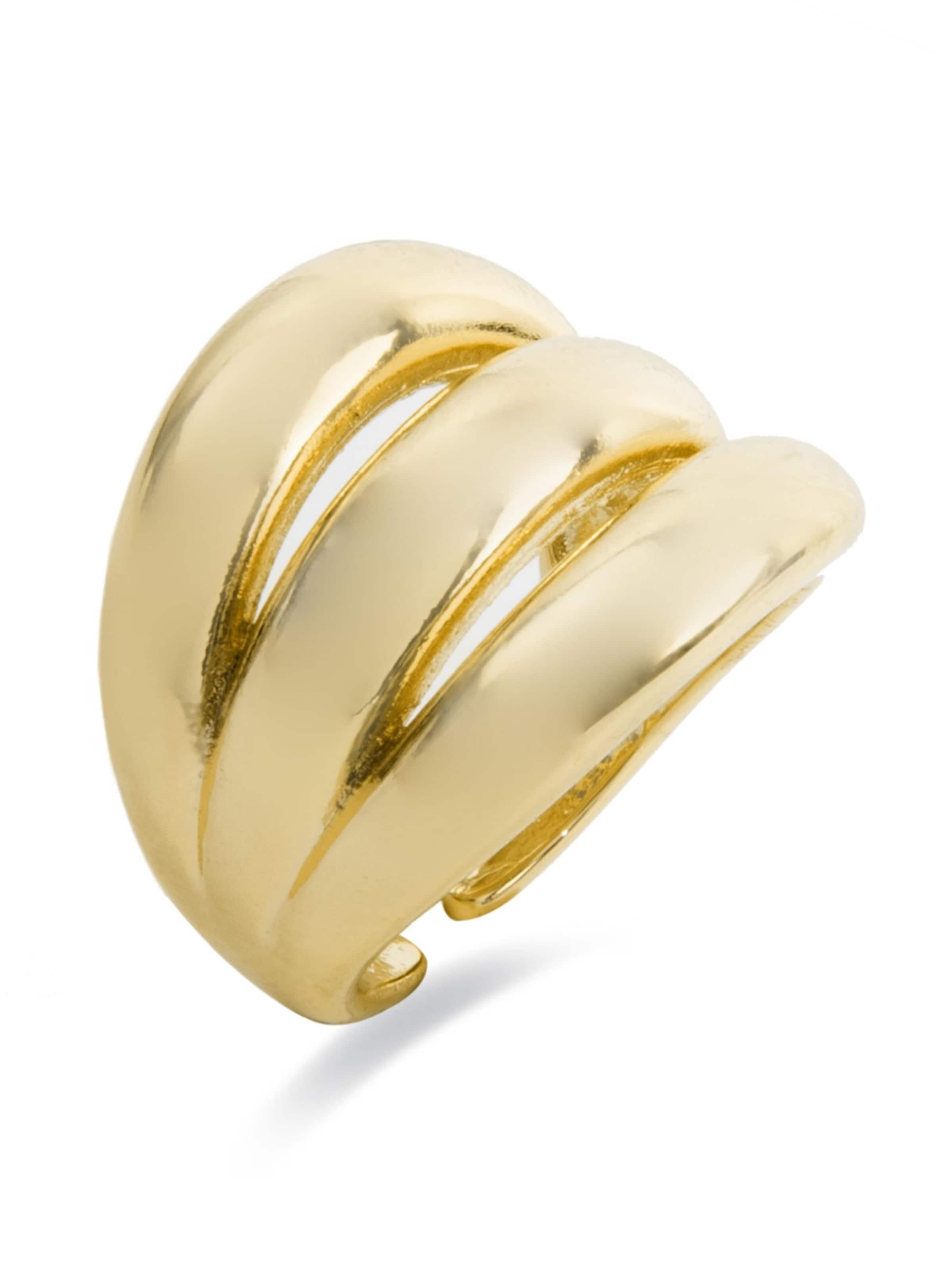 Luxenter Ring 'Ulayu'‌‌‌‌‌‌‌‌‌‌ in Gold: Vorderseite