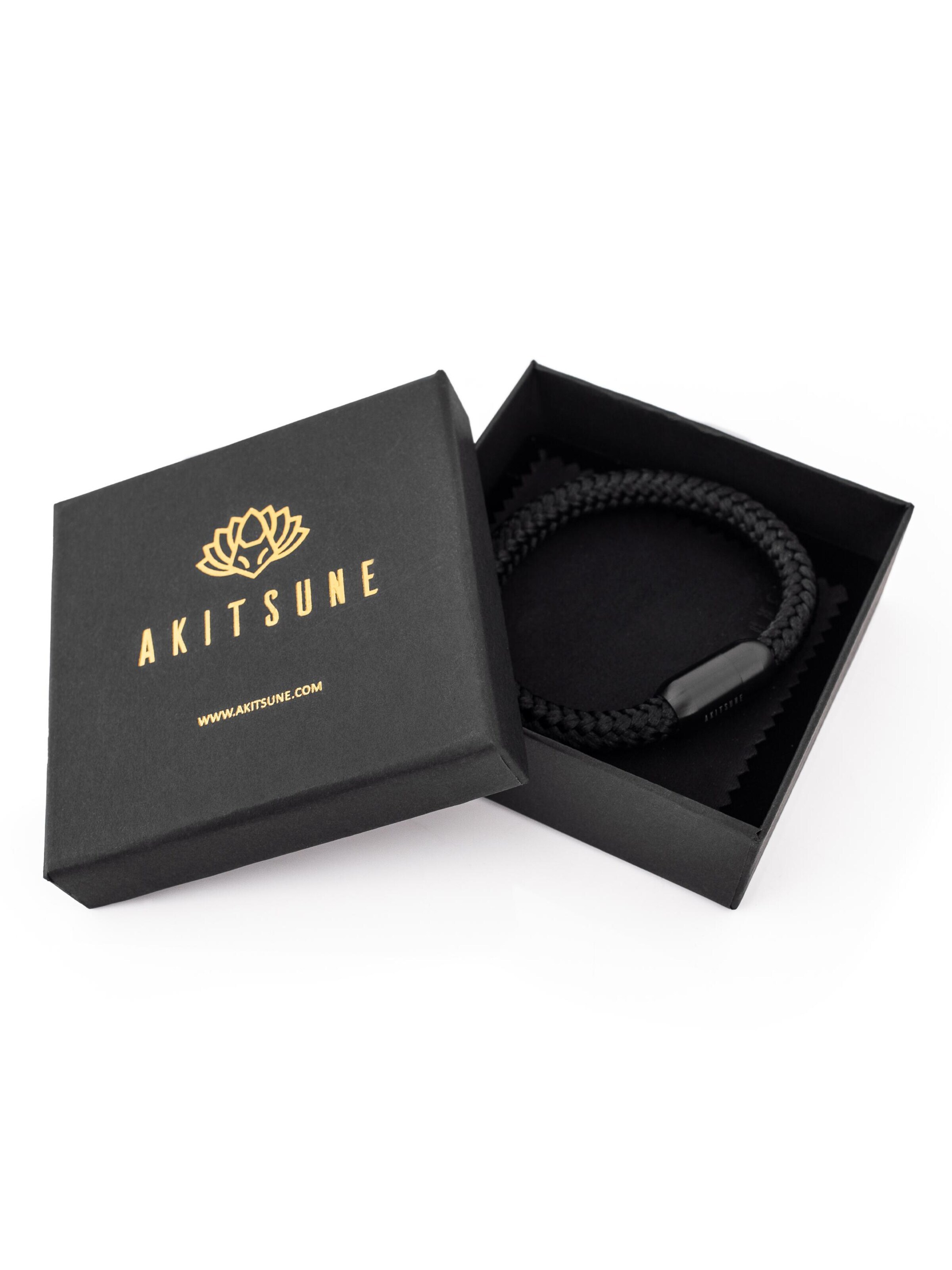 Akitsune Armband 'Portus'‌‌‌‌‌‌ in Schwarz