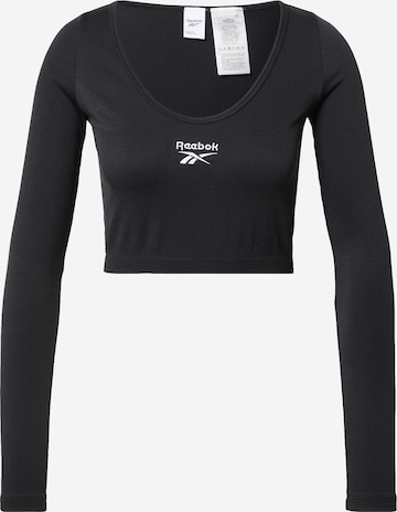 Tricou de la Reebok pe negru: față