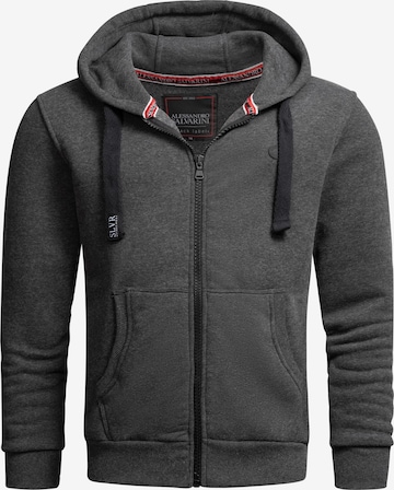 Alessandro Salvarini Sweat jacket 'Lomborio' in Grey: front