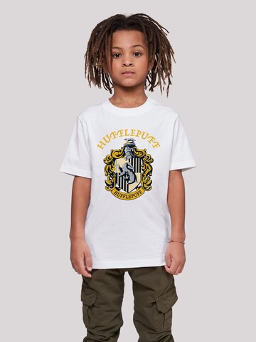 F4NT4STIC Shirt 'Harry Potter Hufflepuff Crest' in White: front