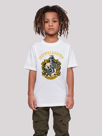 Maglietta 'Harry Potter Hufflepuff Crest' di F4NT4STIC in bianco: frontale