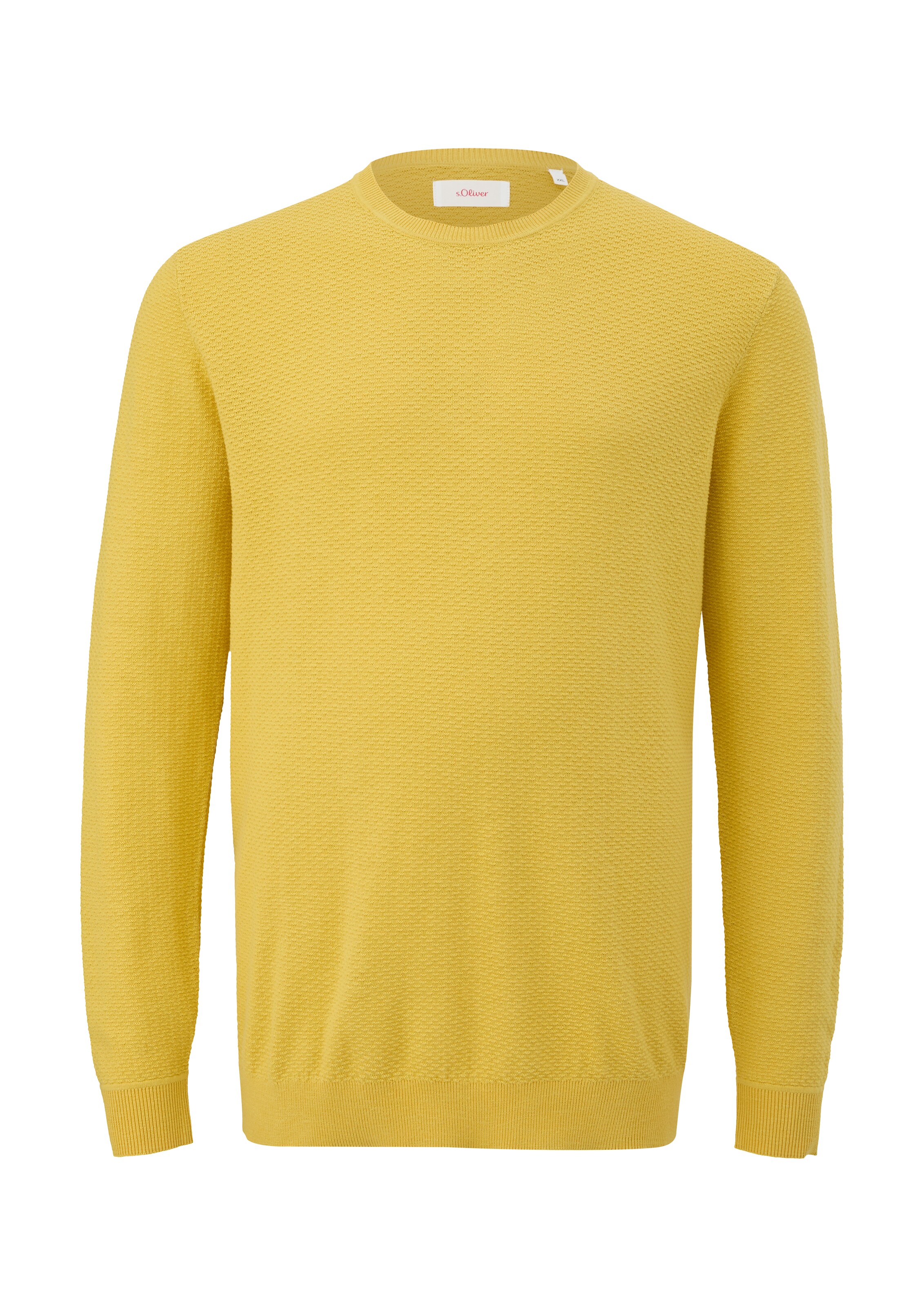 s.Oliver Men Big Sizes Pullover in Gelb: Vorderseite