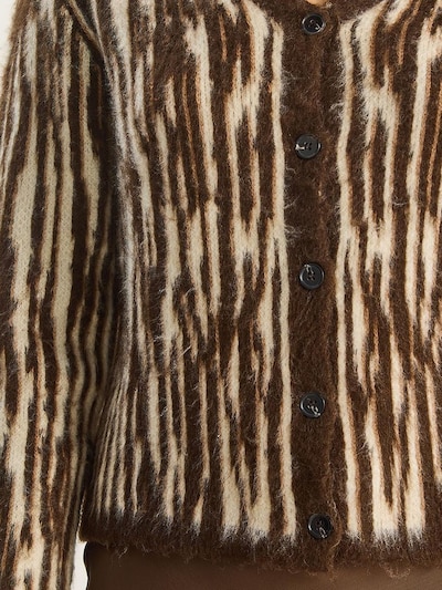 Bianco Lucci Knit Cardigan in Beige / Brown, Item view