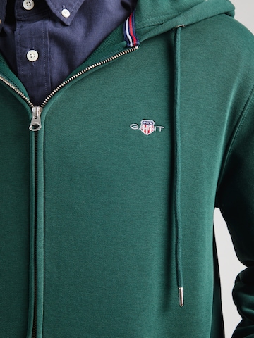 GANT Sweatvest in Groen