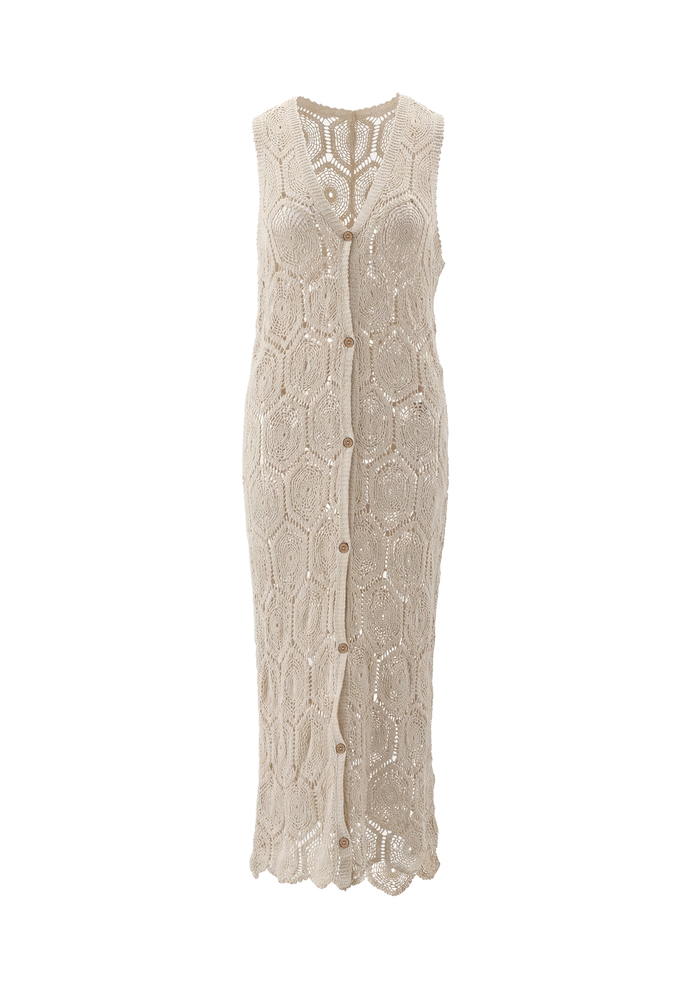 usha FESTIVAL - Vestido em bege: frente