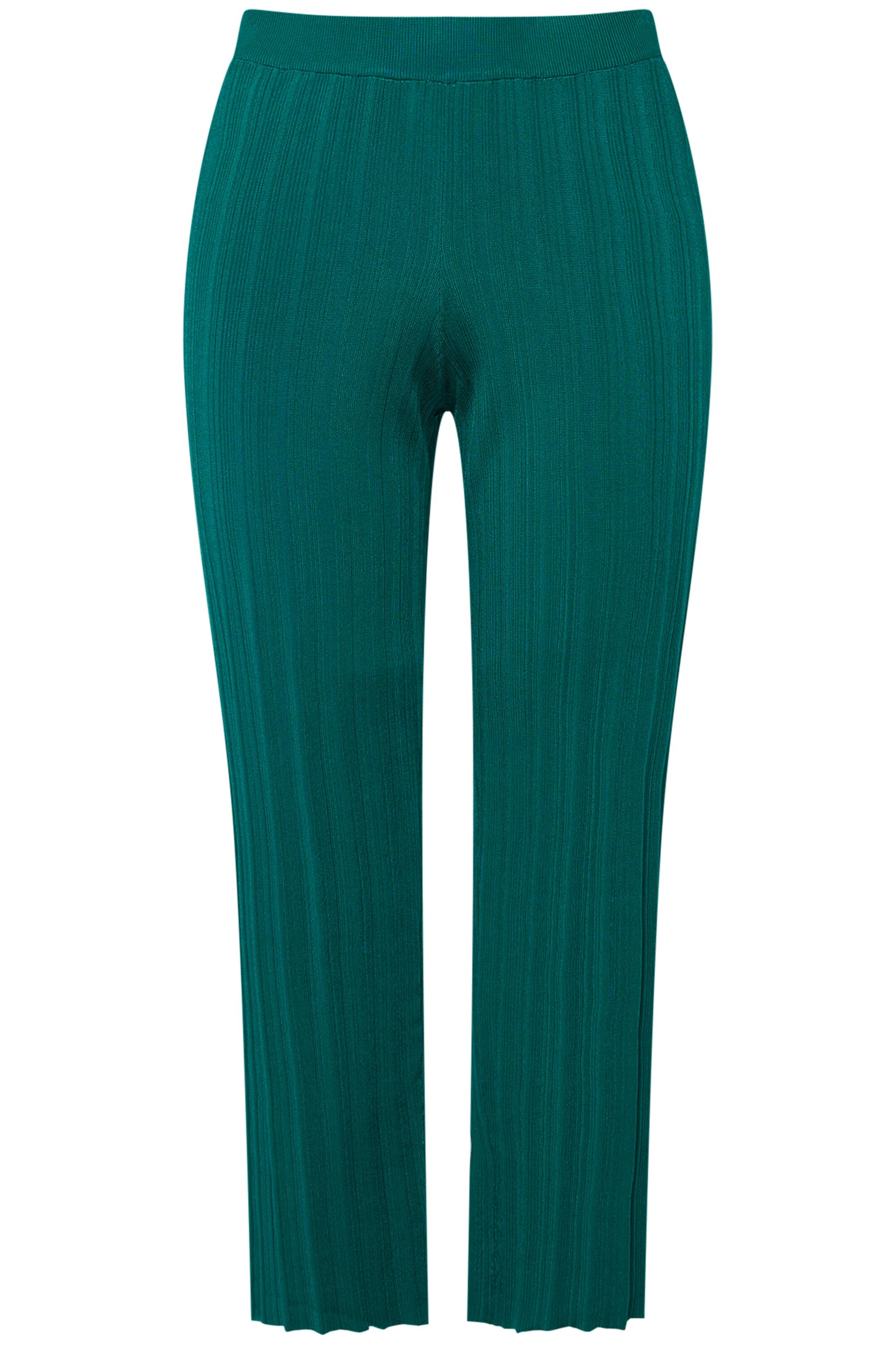 Ulla Popken Regular Hose in Grün: Vorderseite