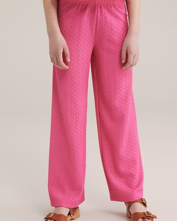 WE Fashion Loose fit Trousers in Pink