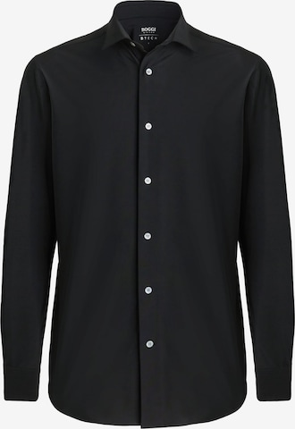 Boggi Milano Button Up Shirt in Black: front