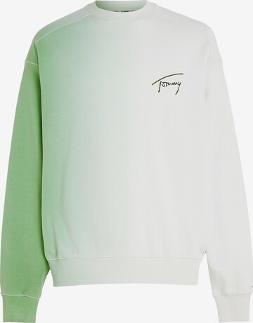 Sweat-shirt Tommy Jeans en vert : devant