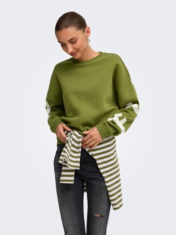 Sweat-shirt ONLY en vert : devant