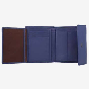 Braun Büffel Wallet 'Anna' in Blue