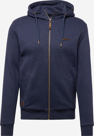 Ragwear Zip-Up Hoodie 'NATTE' in Blue: front