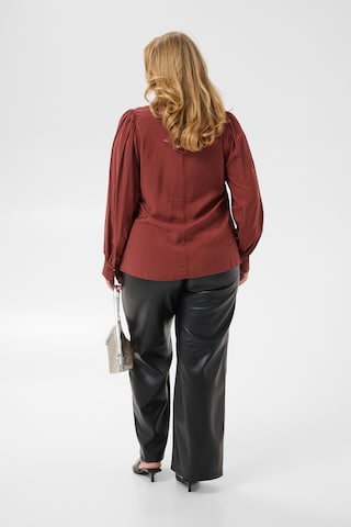 KAFFE CURVE Blouse in Bruin