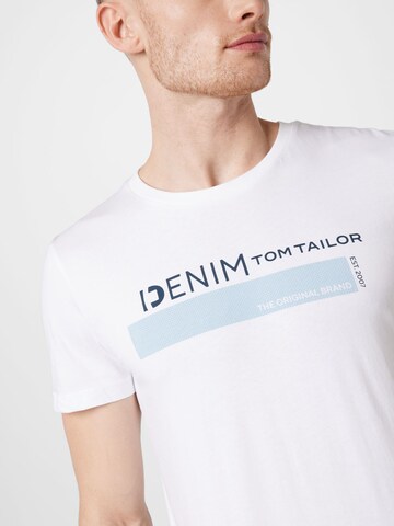 TOM TAILOR DENIM T-Shirt in Weiß