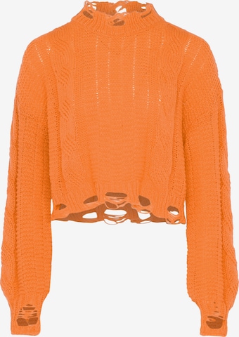 Pull-over MYMO en orange : devant