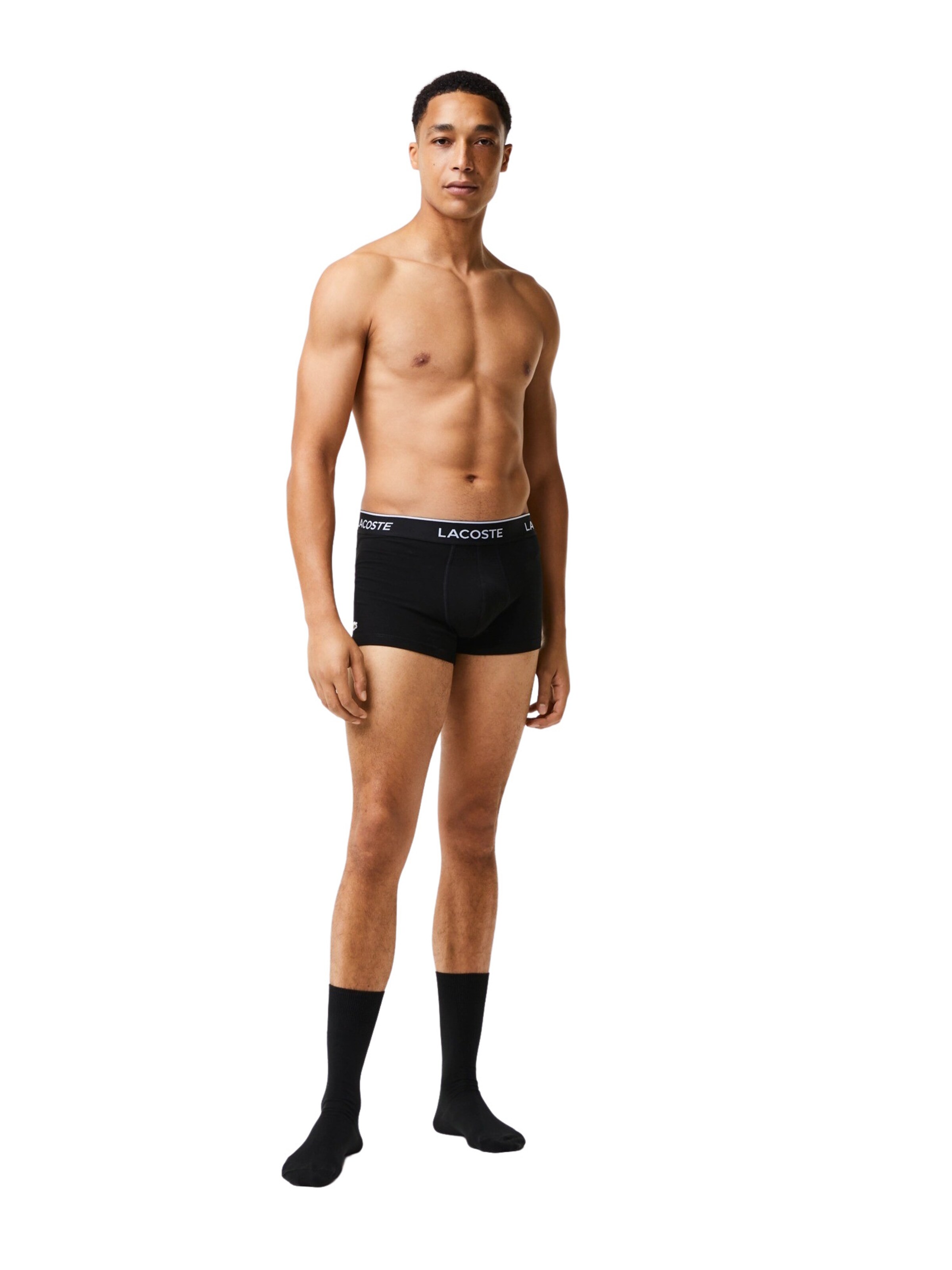 LACOSTE Set: Boxershorts und Socken in Schwarz
