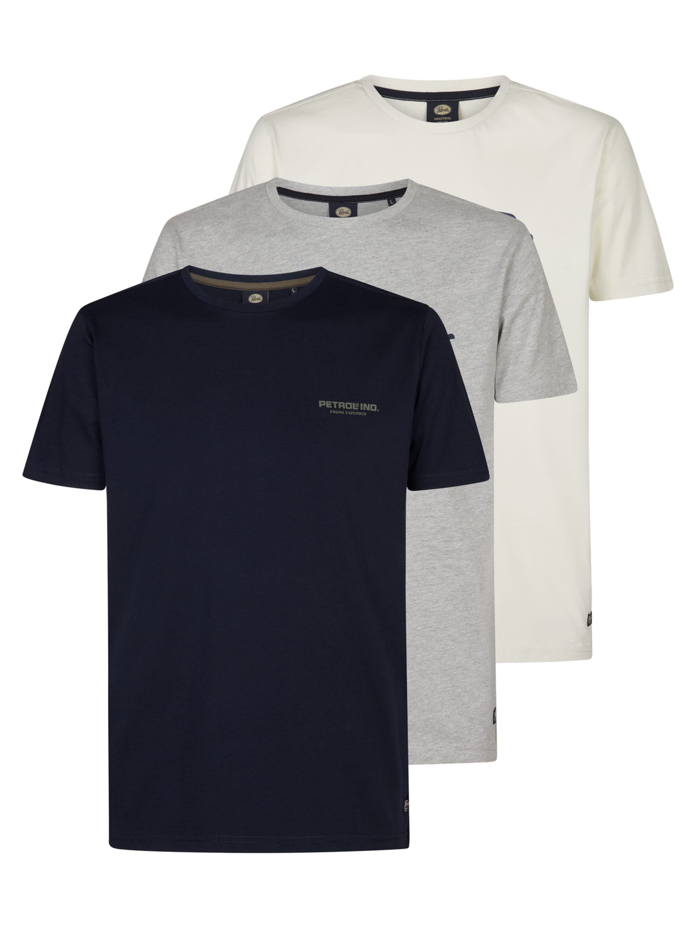 jauktas krāsas Petrol Industries T-Krekls 'Smoky Hill': no priekšpuses