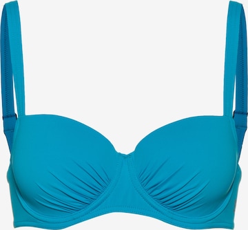 SUNFLAIR Bikini Top in Blue: front