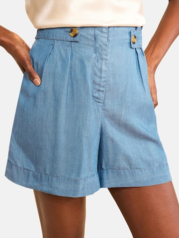 Loosefit Pantaloni con pieghe di love & roses in blu: frontale