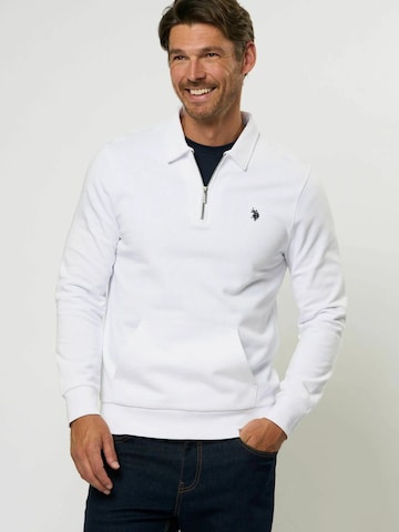 U.S. POLO ASSN. Trui 'Theodor' in Wit: voorkant