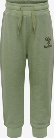 Hummel Tapered Sportbroek 'DALLAS' in Groen: voorkant