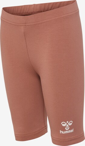 Hummel Skinny Sportbroek in Bruin