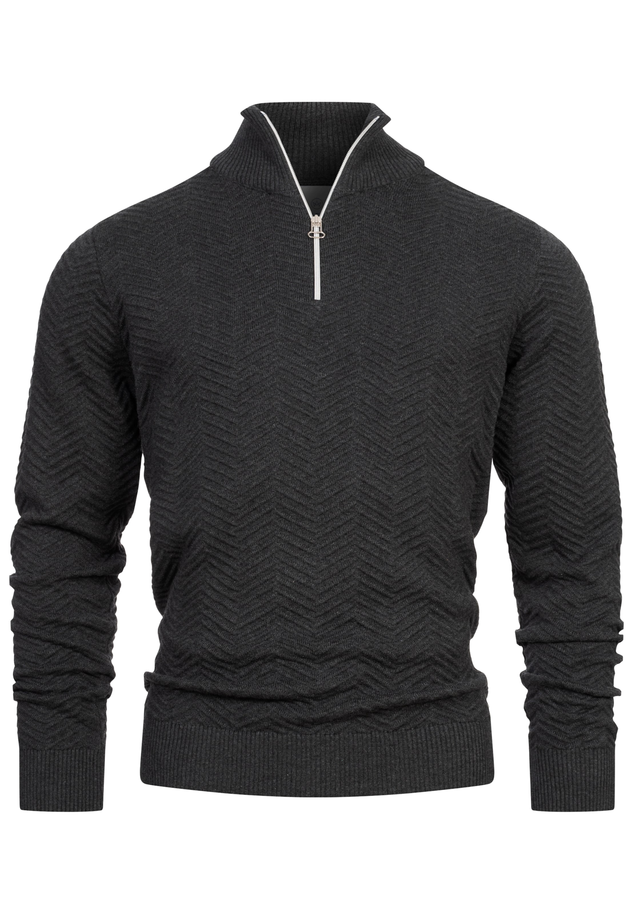 Kronstadt Pullover 'Carlo' in Grau: Vorderseite