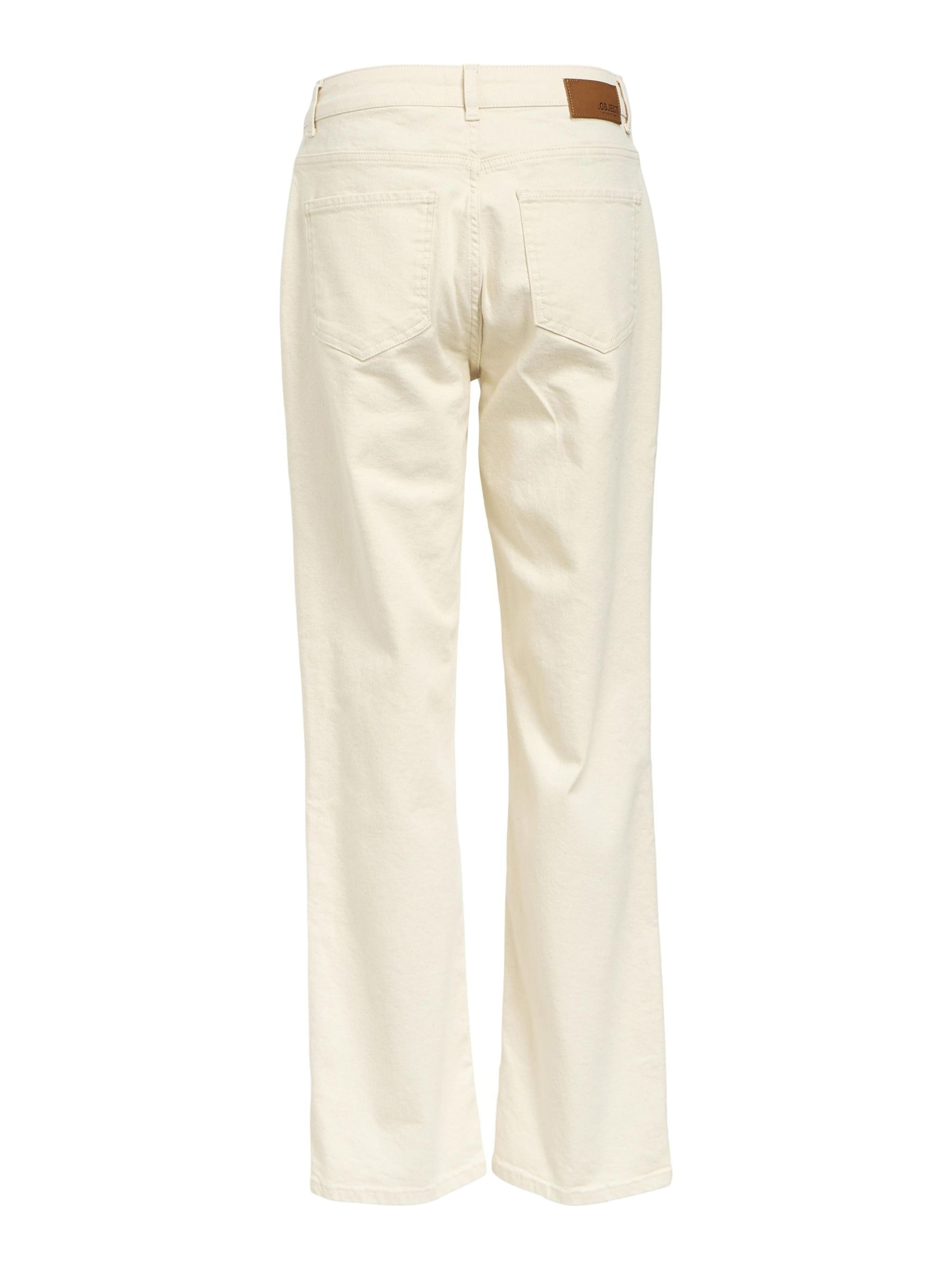 OBJECT Regular Jeans 'OBJSava Ellen' in Beige