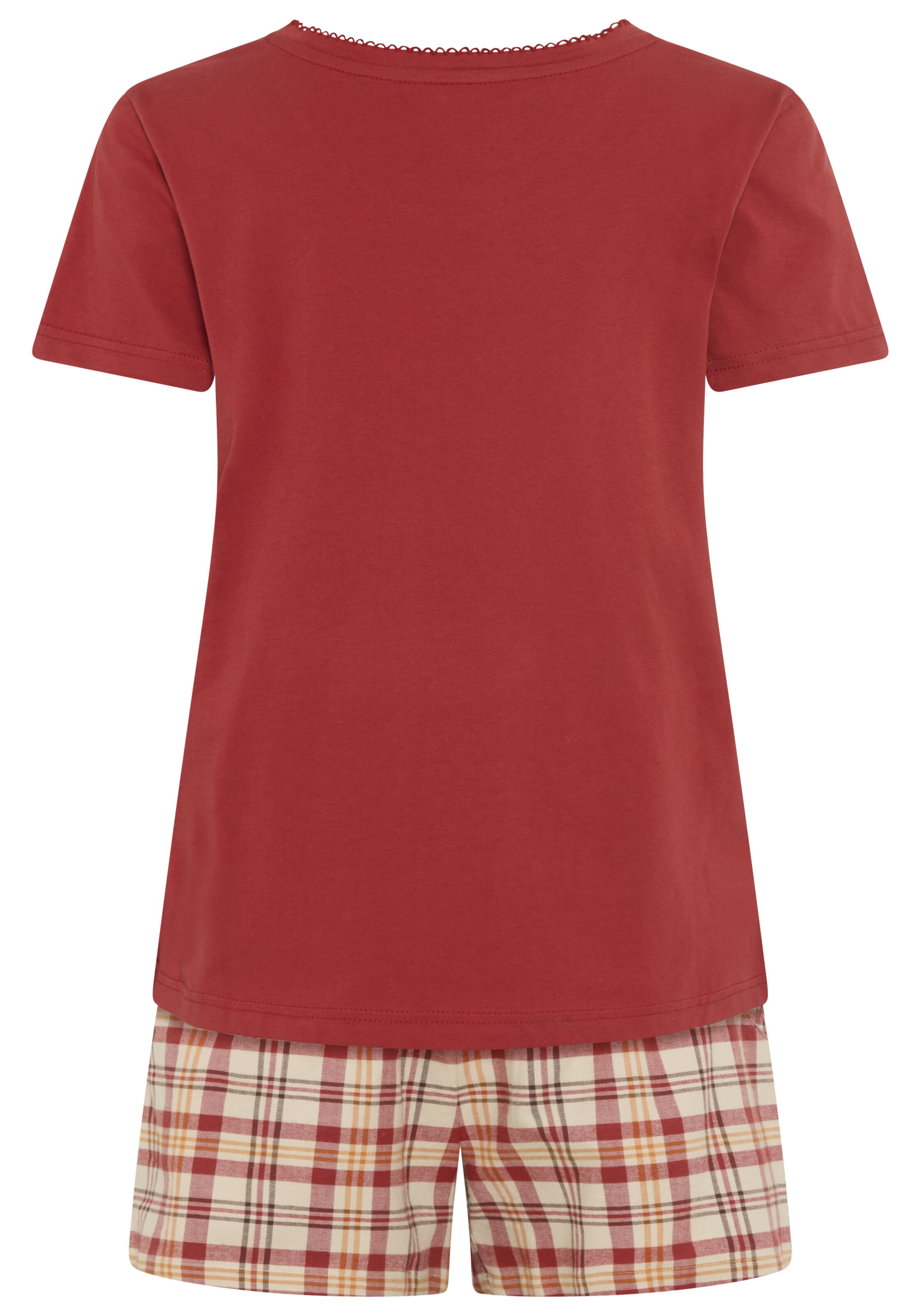 VIVANCE Kort pyjamas i röd