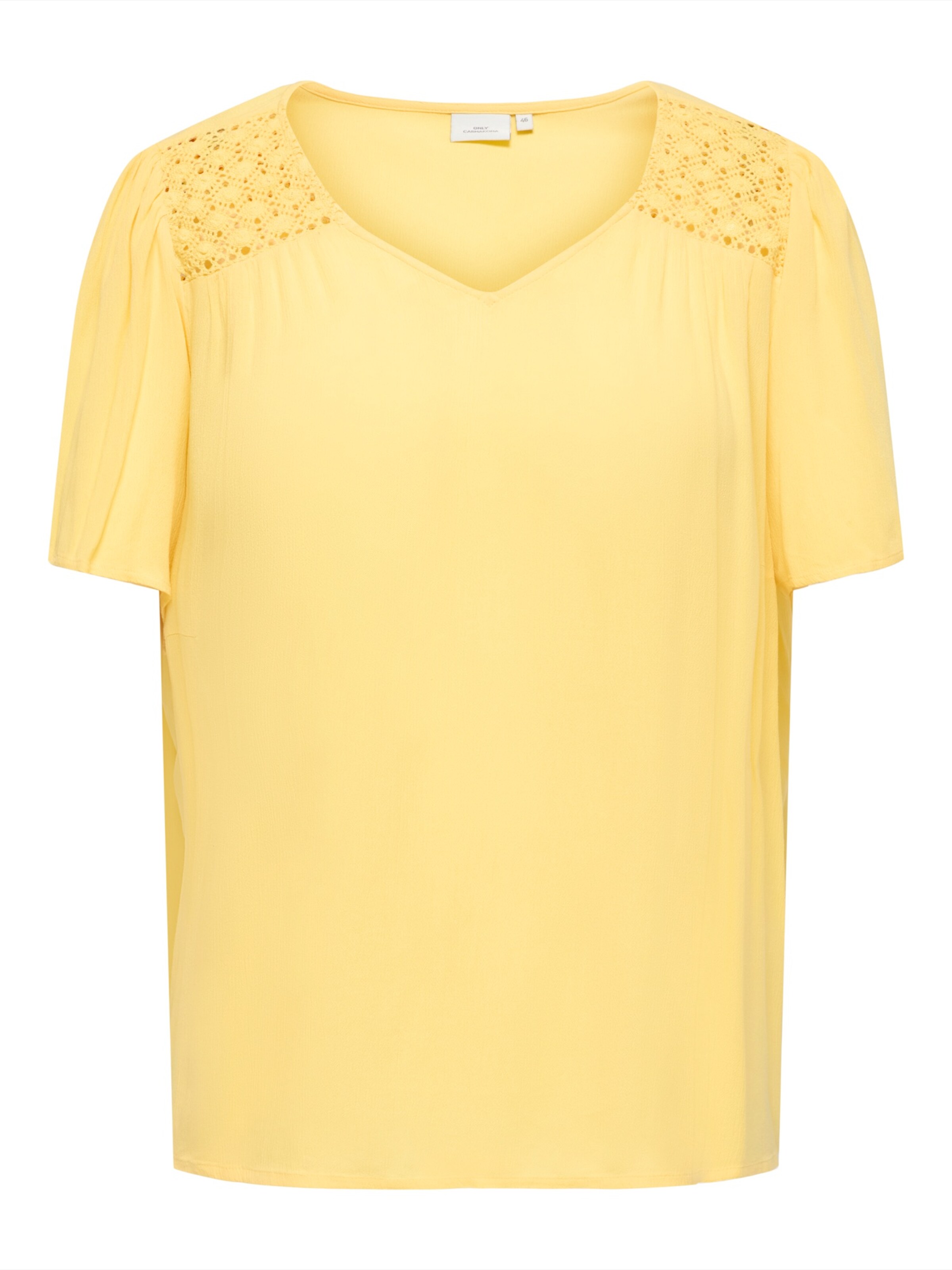 ONLY Carmakoma - Blusa 'CARSELASI' en amarillo: frente