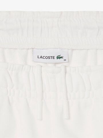 LACOSTE Regular Workout Pants in White