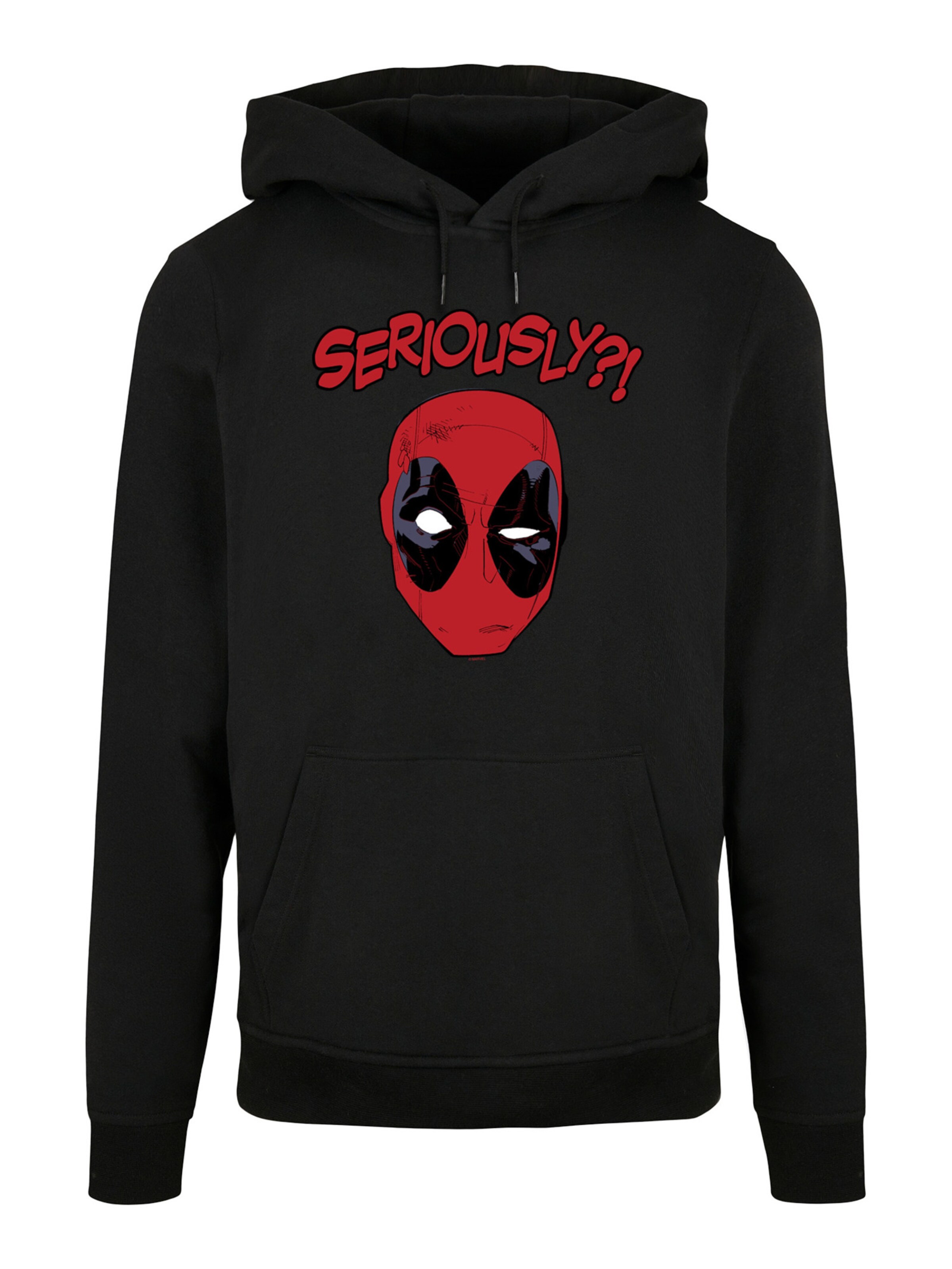 F4NT4STIC Sweatshirt 'Marvel Deadpool Seriously - Color' in Black: front