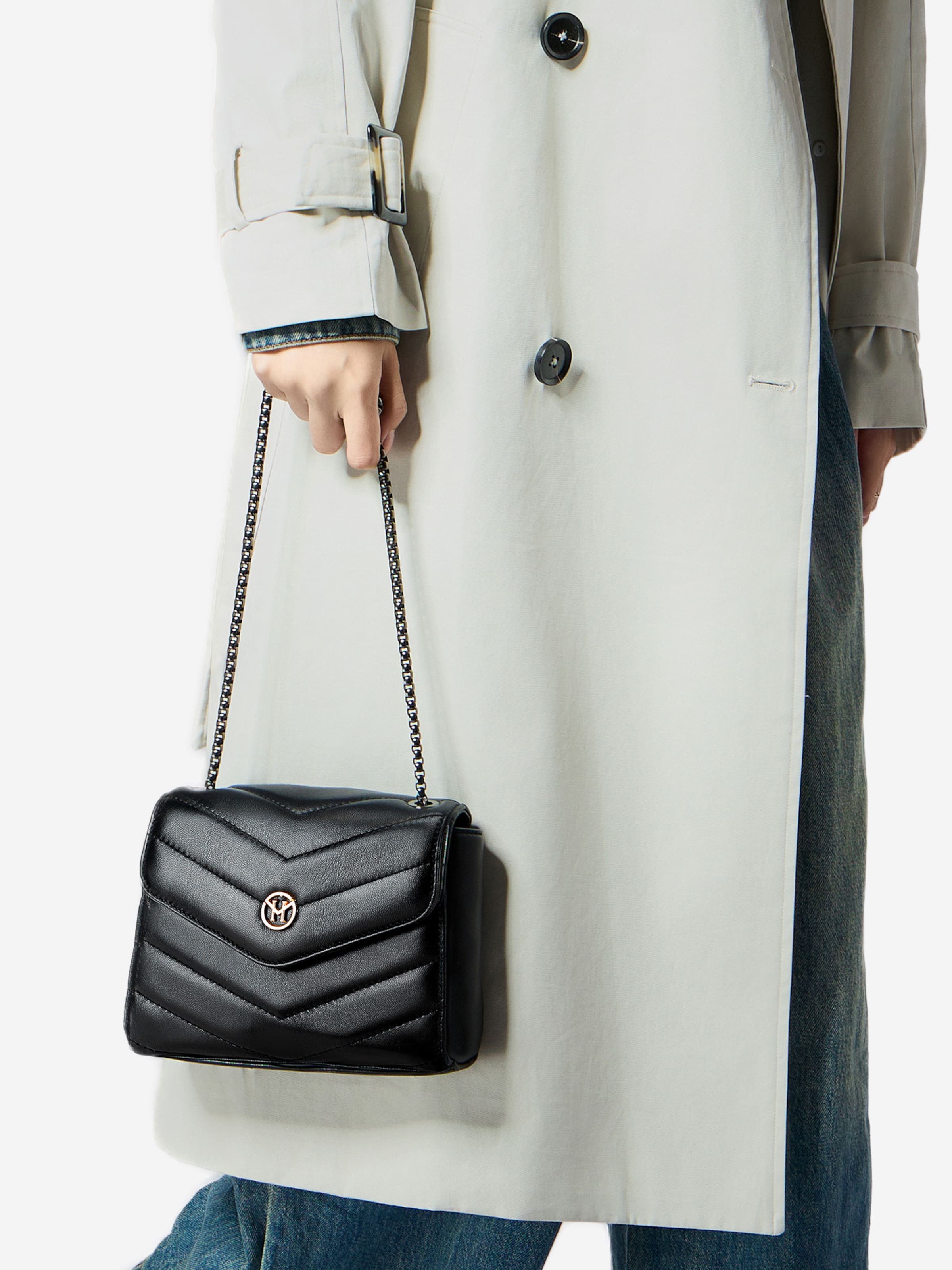 Victoria Hyde Handtasche ' New English Lady ' in Schwarz: Vorderseite