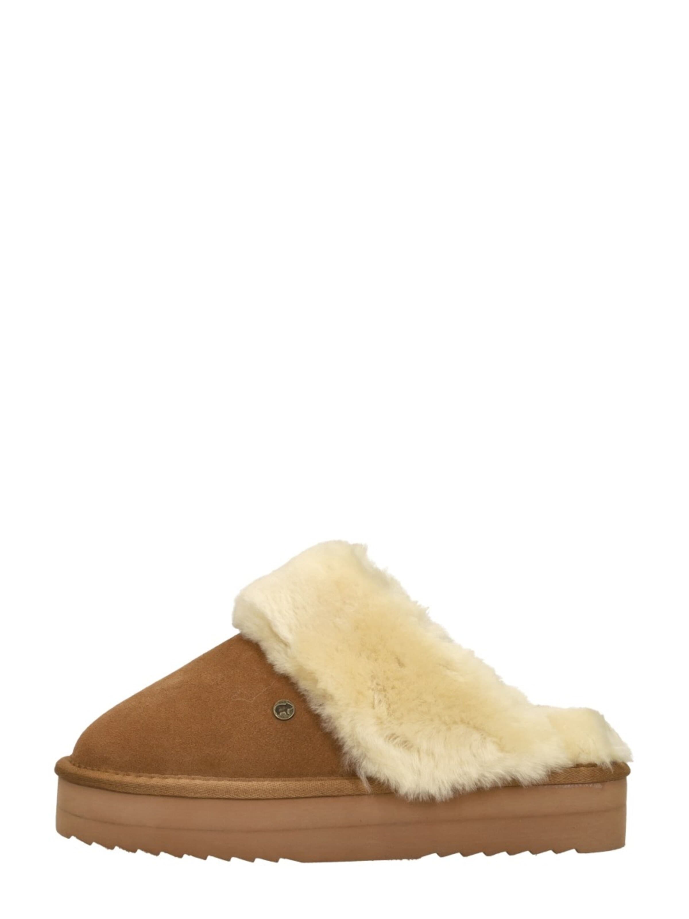Warmbat Slippers 'Flurry Plateau' in Brown: front