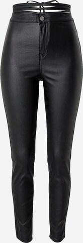 Missguided Skinny Jeans in Black: front