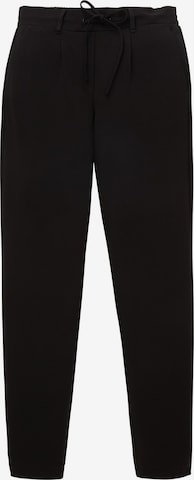 Pantaloni con pieghe di TOM TAILOR in nero: frontale