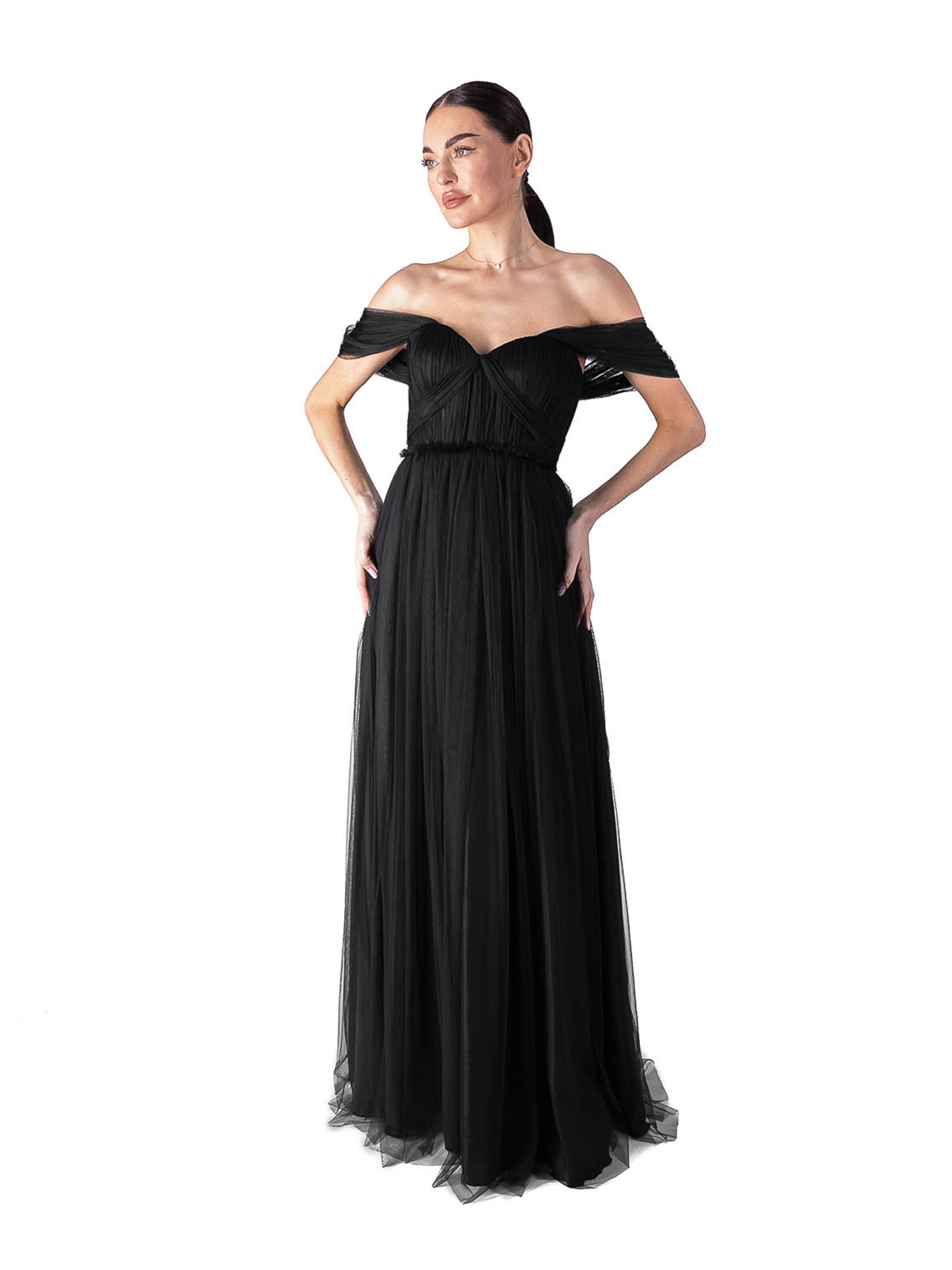 acob a porter Avondjurk in Zwart