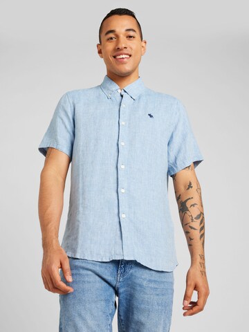 Abercrombie & Fitch Regular fit Overhemd 'FEB4' in Blauw: voorkant